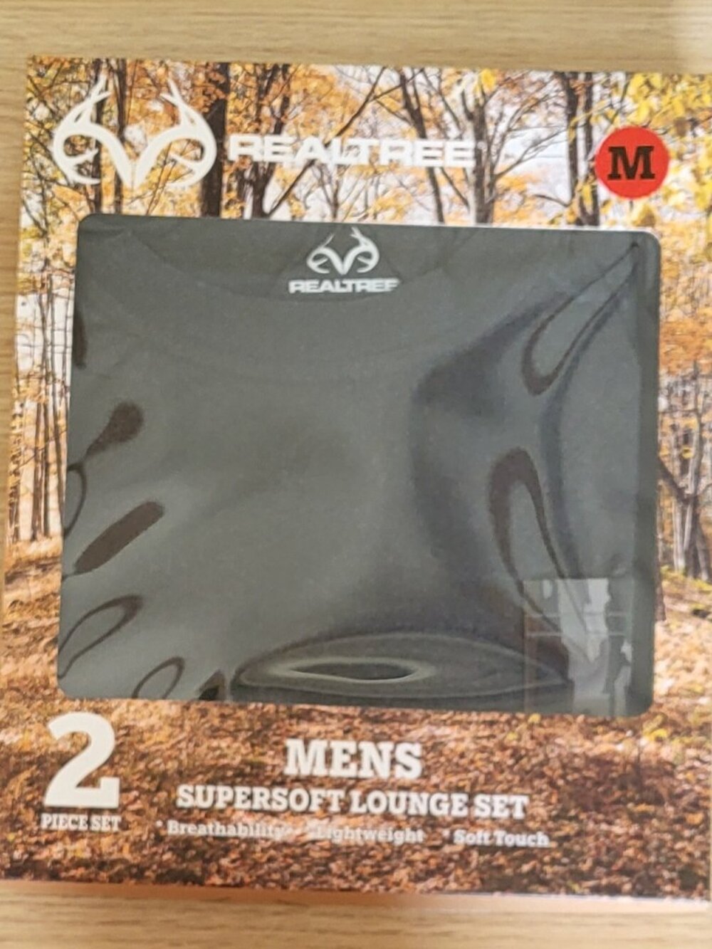 Realtree Lounge Set Men's Medium Super Soft 2 Piece Long Sleeve Jogger Comfort